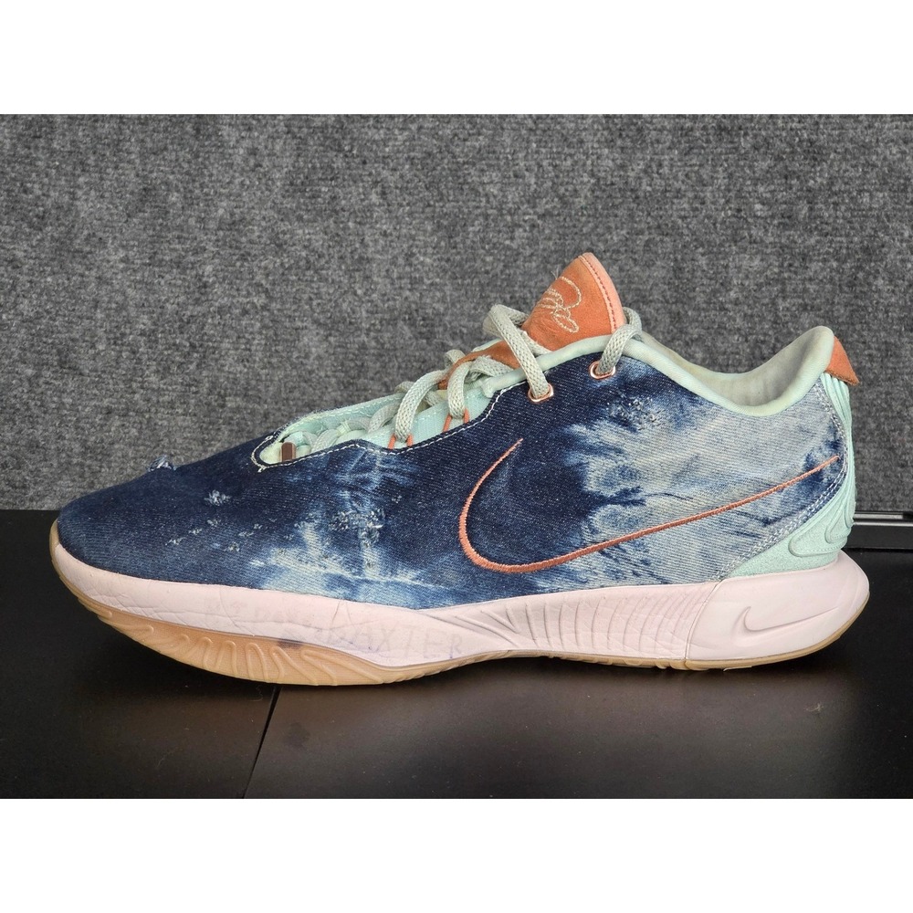 Nike LeBron 21 Aragonite Basketball Shoes Sneakers Denim Indigo Size 14 Mens NBA